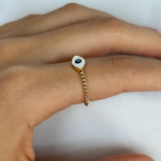 ANILLO BOLITAS CON OJO