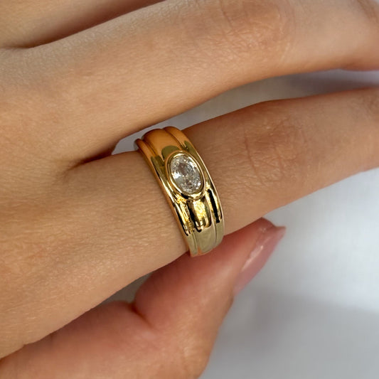 ANILLO CHUNKY CRISTAL OVAL