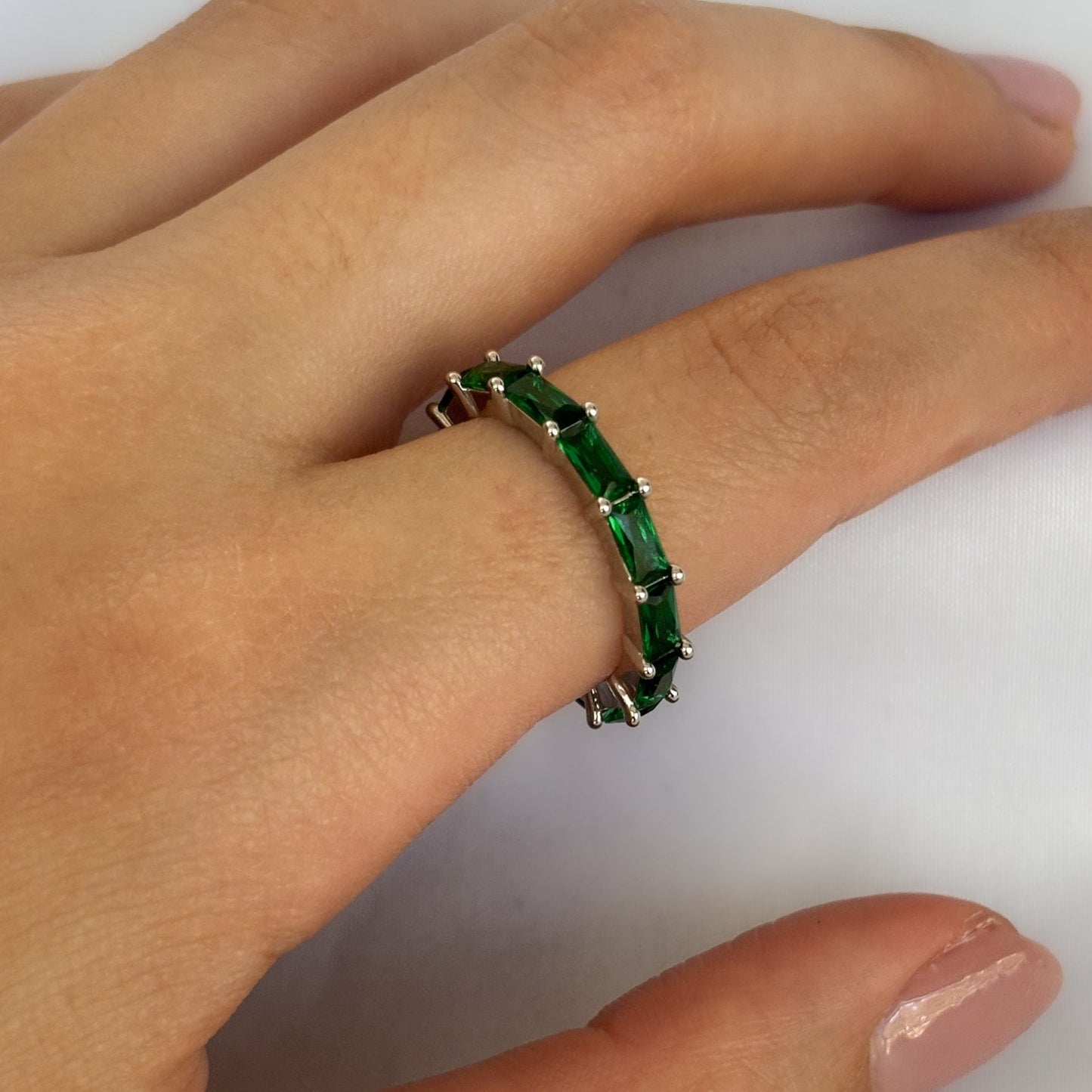 ANILLO CRISTAL BAGUETTE II CRISTAL VERDE