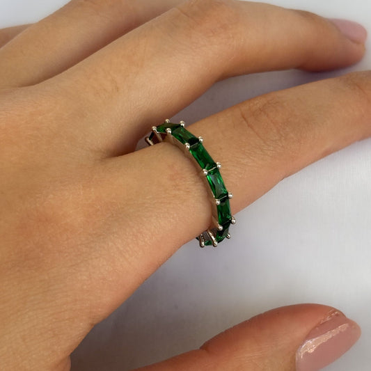 ANILLO CRISTAL BAGUETTE II CRISTAL VERDE