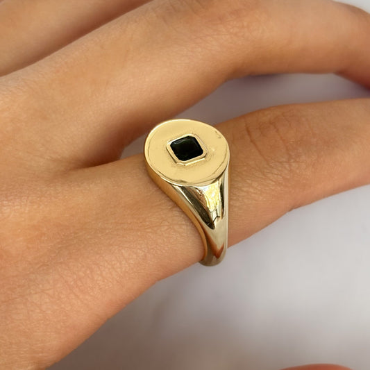 ANILLO PLANO VERDE