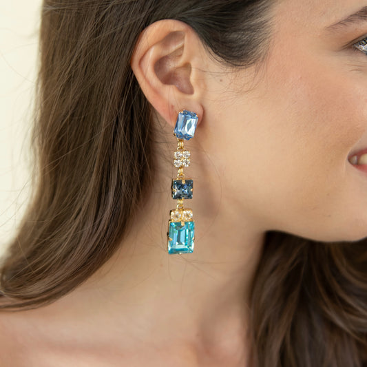 ARETES ROSIE - AZUL