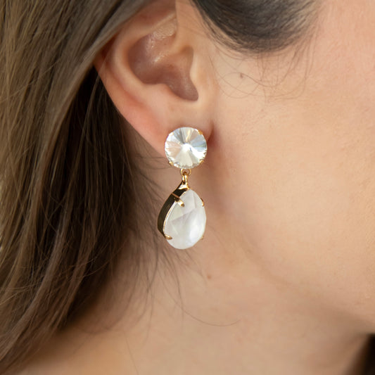 ARETES ROMELIA -BLANCO