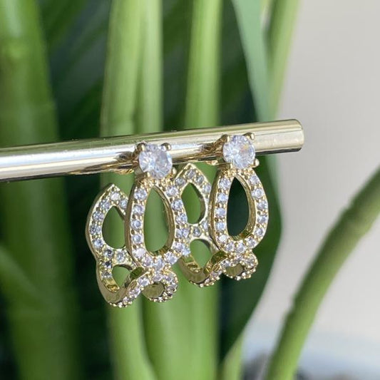 ARETES ESLABON GRANDE CON CRISTAL